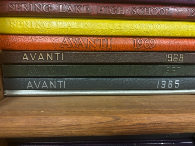 The Spring Lake High School yearbook has always included the slogan, "Avanti" since the very first book in 1965.