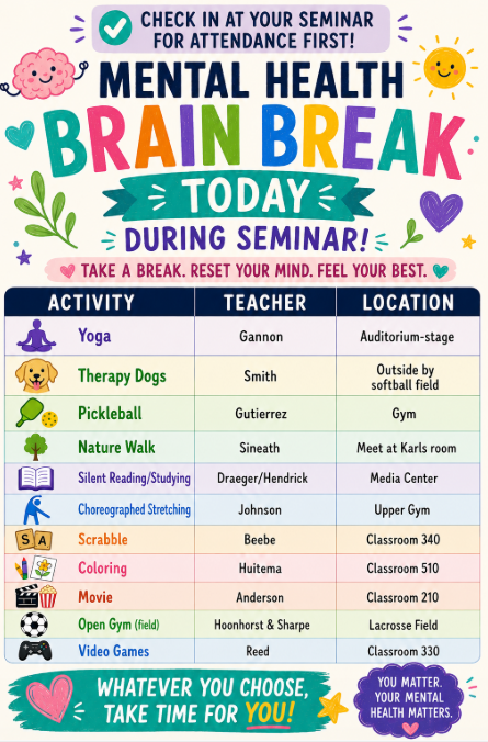 SLHS Hosts a Brain Break